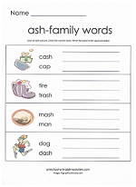 ash family worksheet