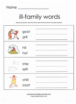 ill family worksheet