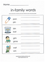 in family worksheet