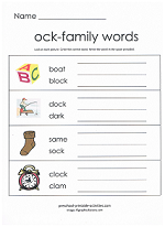 ock family worksheet