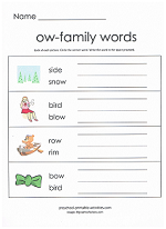 ow family worksheet