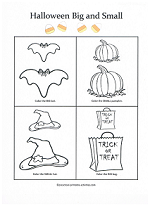 halloween big and small worksheet