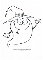 friendly ghost coloring page