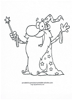 wizard coloring page