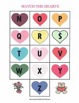 valentines day alphabet match game