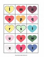 valentines letter matching game