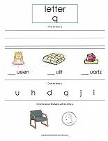 letter Q worksheet