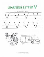 letter V worksheet