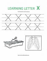 letter X worksheet