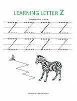 letter Z worksheet