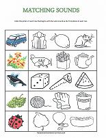 matching sounds worksheet