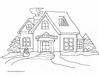 santa's workshop coloring page