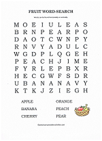 fruit word search