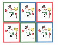 snowman theme counting cards