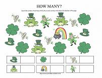 st patrick's day counting worksheet