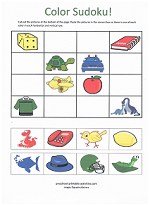 color match sudoku puzzle