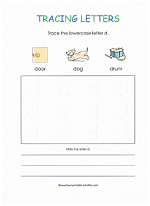 tracing d worksheet