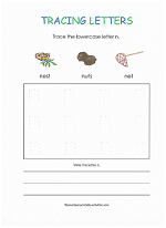 tracing n worksheet