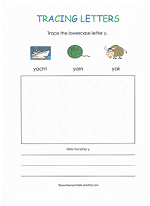 tracing y worksheet