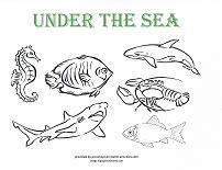 Download Fish Coloring Pages - and everything else "Under the Sea".