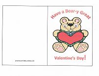 valentine card bear