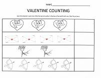 counting worksheet valentines day
