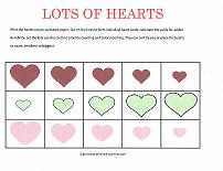 valentines printable sorting cards