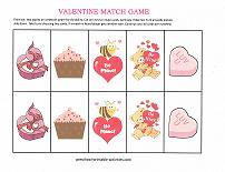 valentines match game for preschoolers