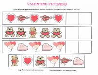 valentine pattern worksheet