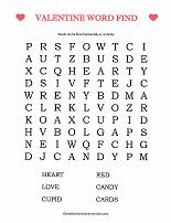 valentines day word search