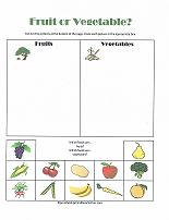 fruit or vegetable sorting activity