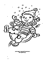 sledding coloring page