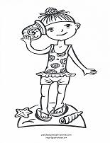 seashells coloring page