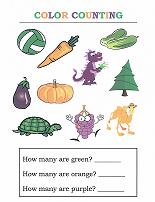 color/counting worksheet