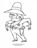 cowboy coloring page