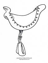 saddle coloring page