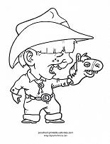 cowboy coloring page