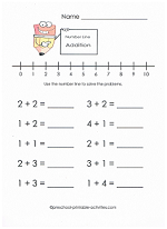 number line math worksheet