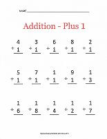 simple addition plus 1 worksheet