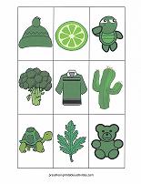 green color matching game cards