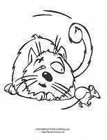 cat and mouse coloring page