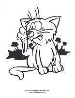 cat coloring page