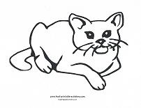 cat coloring page