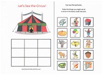 what goes with a circus worksheet