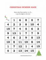 christmas theme counting maze