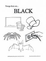 learning black coloring page