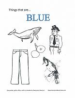 learning blue coloring page