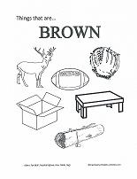 learning brown coloring page
