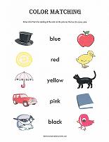 color matching worksheet