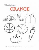 learning orange coloring page